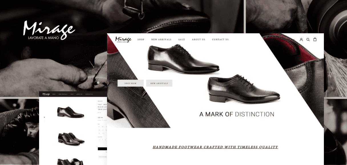 Mirage Shoes E-commerce Website